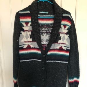 Southwest Tribal Aztec Western Sweater Cardigan